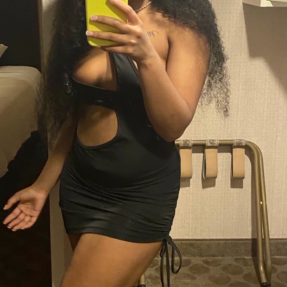 Black Cut-Out Mini Dress